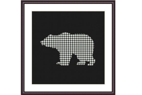 Bear Cross Stitch Pattern Black White Review