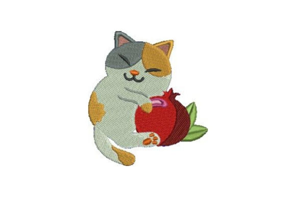 Cat Hugging Pomegranate Embroidery Review