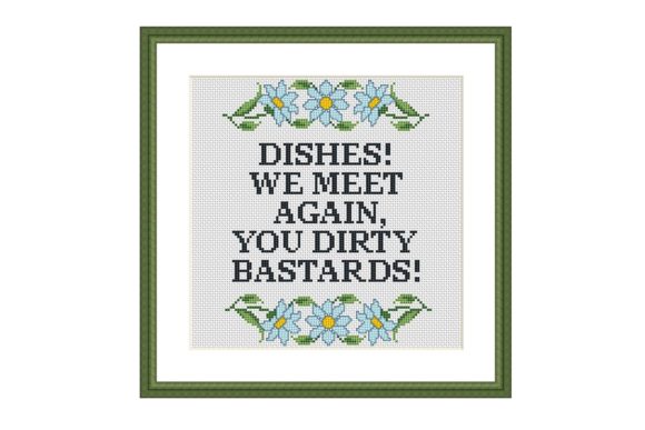 Dishes Funny Kitchen Cross Stitch Review
