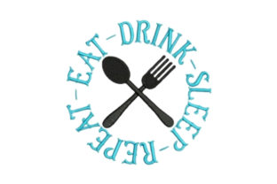 Eat Drink Sleep Repeat Embroidery Review