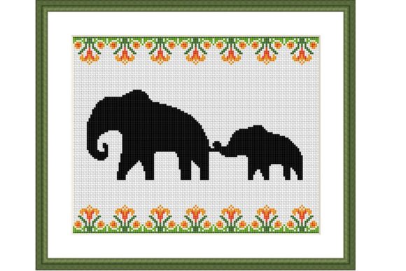 Elephant Family Cross Stitch Pattern Review