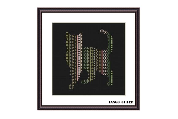 Green Ornament Cat Cross Stitch Pattern Review