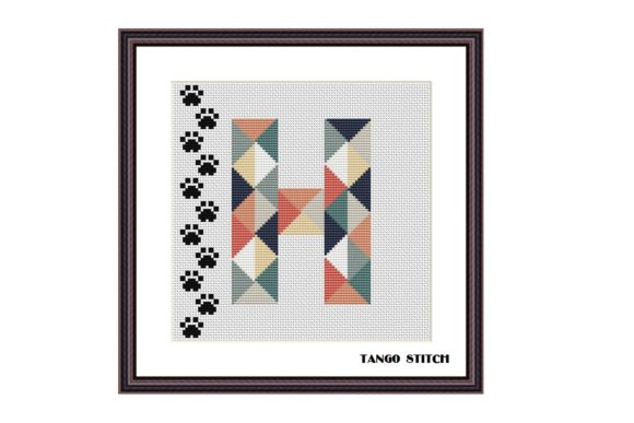 Letter H Cat Paws Cross Stitch Pattern Review