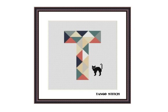 Letter T Typography Cross Stitch Pattern Review