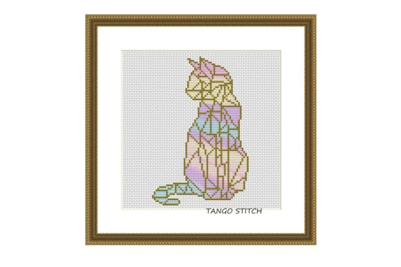 Rainbow Cat Geometric Cross Stitch Review