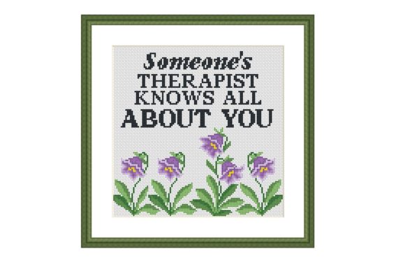 Someone's Therapist Funny Cross Stitch Review