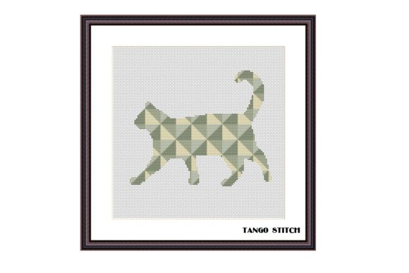 Walking Cat Geometric Cross Stitch Review