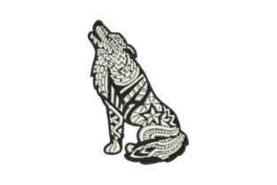 Zentangle Wolf Howling Embroidery Review